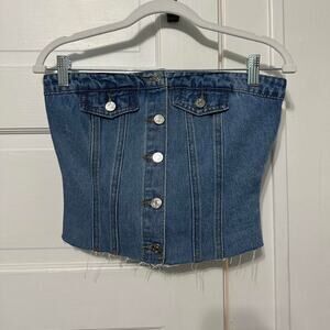 Edikted denim corset top